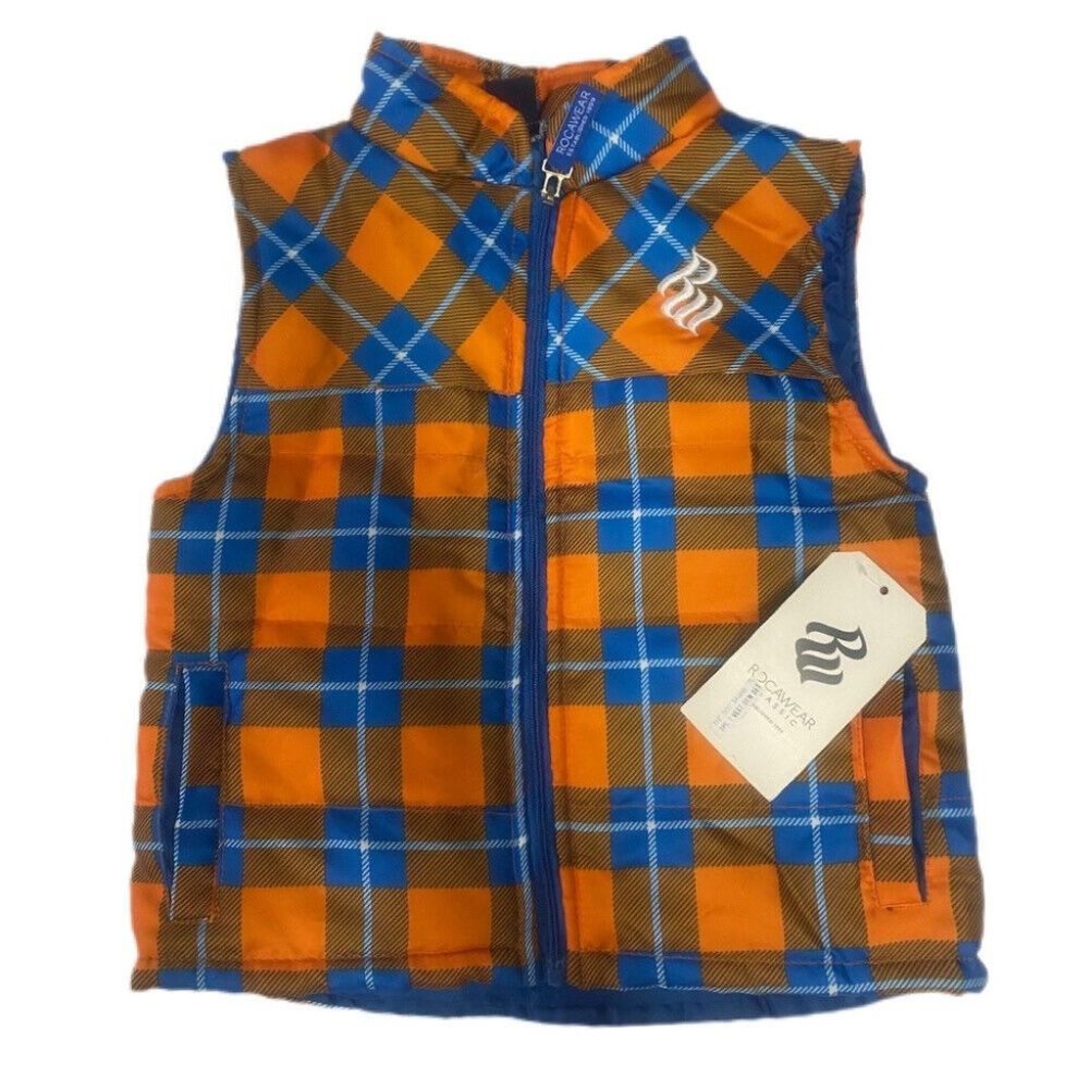 Rocawear plaid puffer vest SIZE 24 MONTHS NWT!